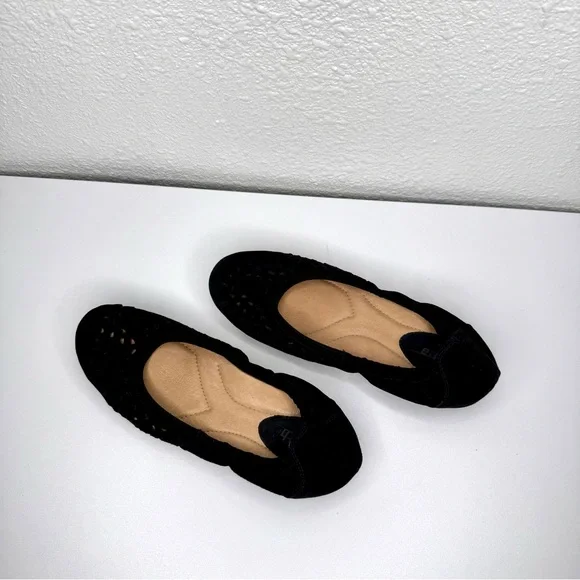 Earth Breeze Women’s Slip on Black Suede Ballet Flats SZ 7B - Picture 6 of 12